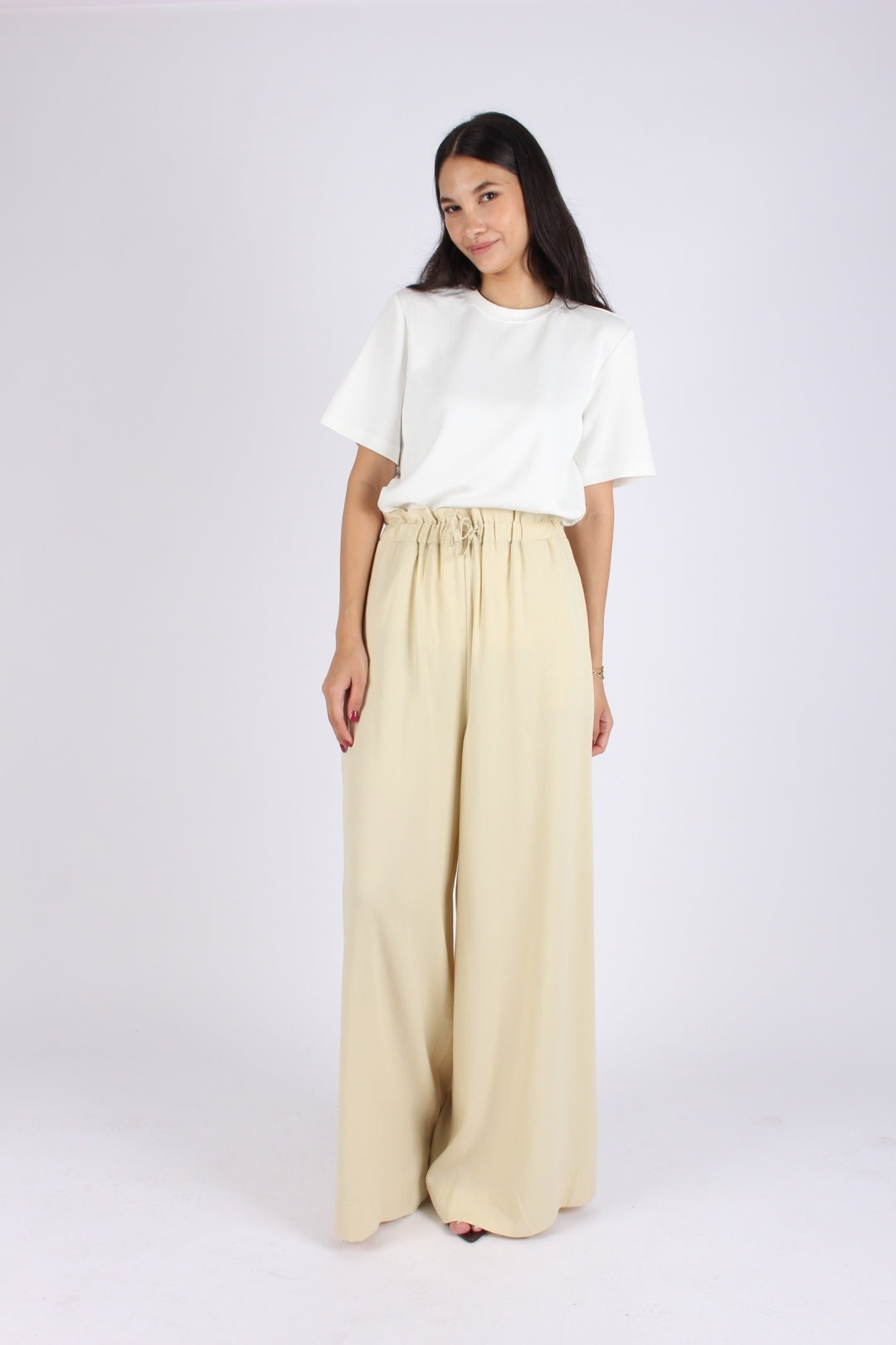 Sarı Tensel Palazzo Pantolon