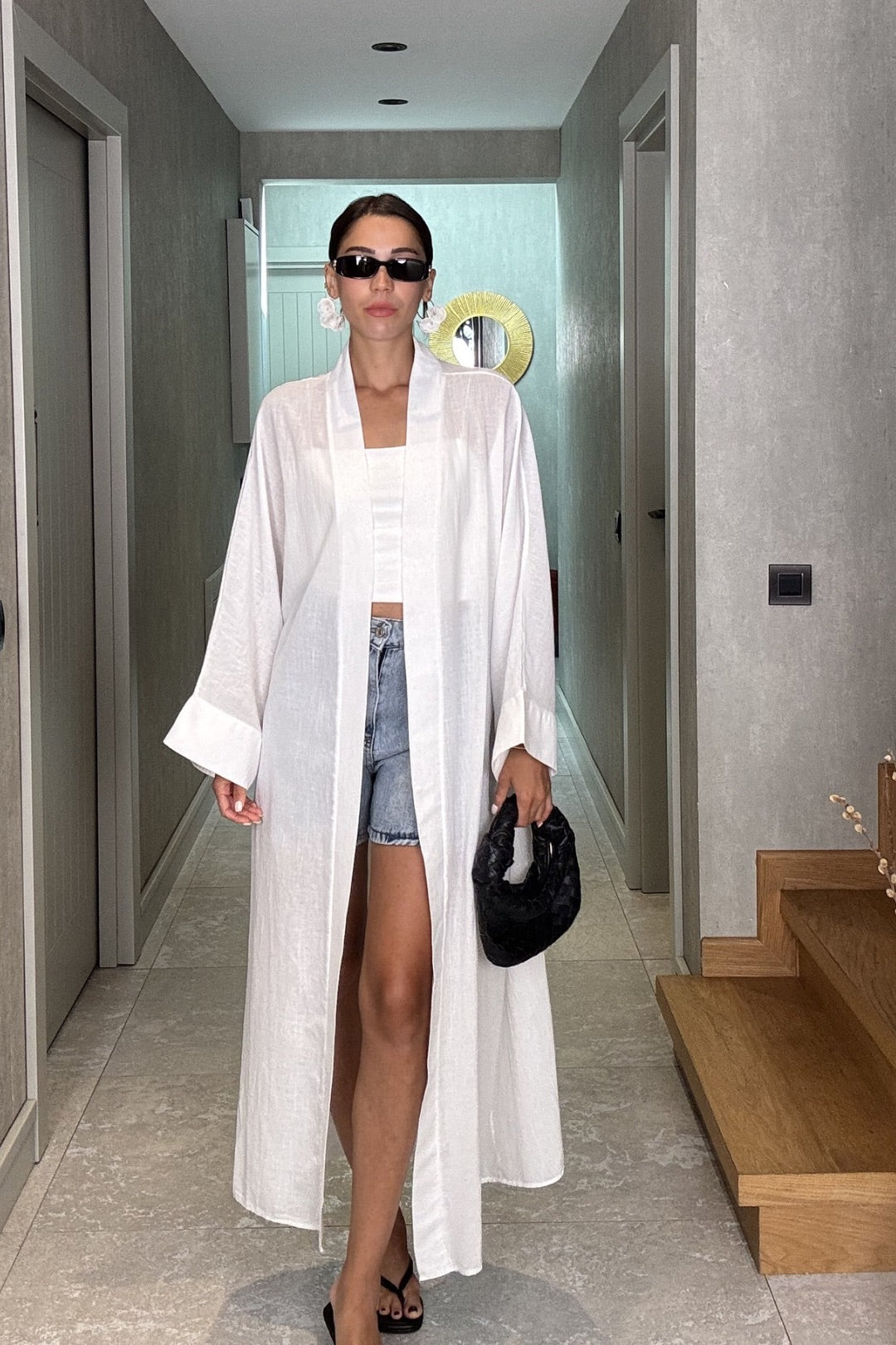 Beyaz Tül Kimano