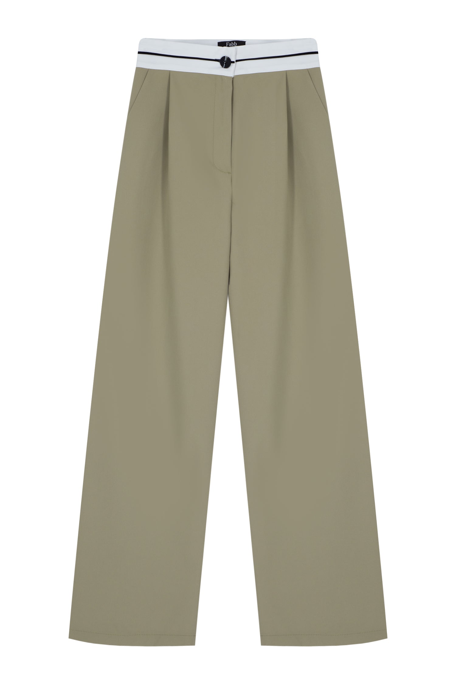 Vizon Kontrast Kumaş Detaylı Crop Pantolon Takım