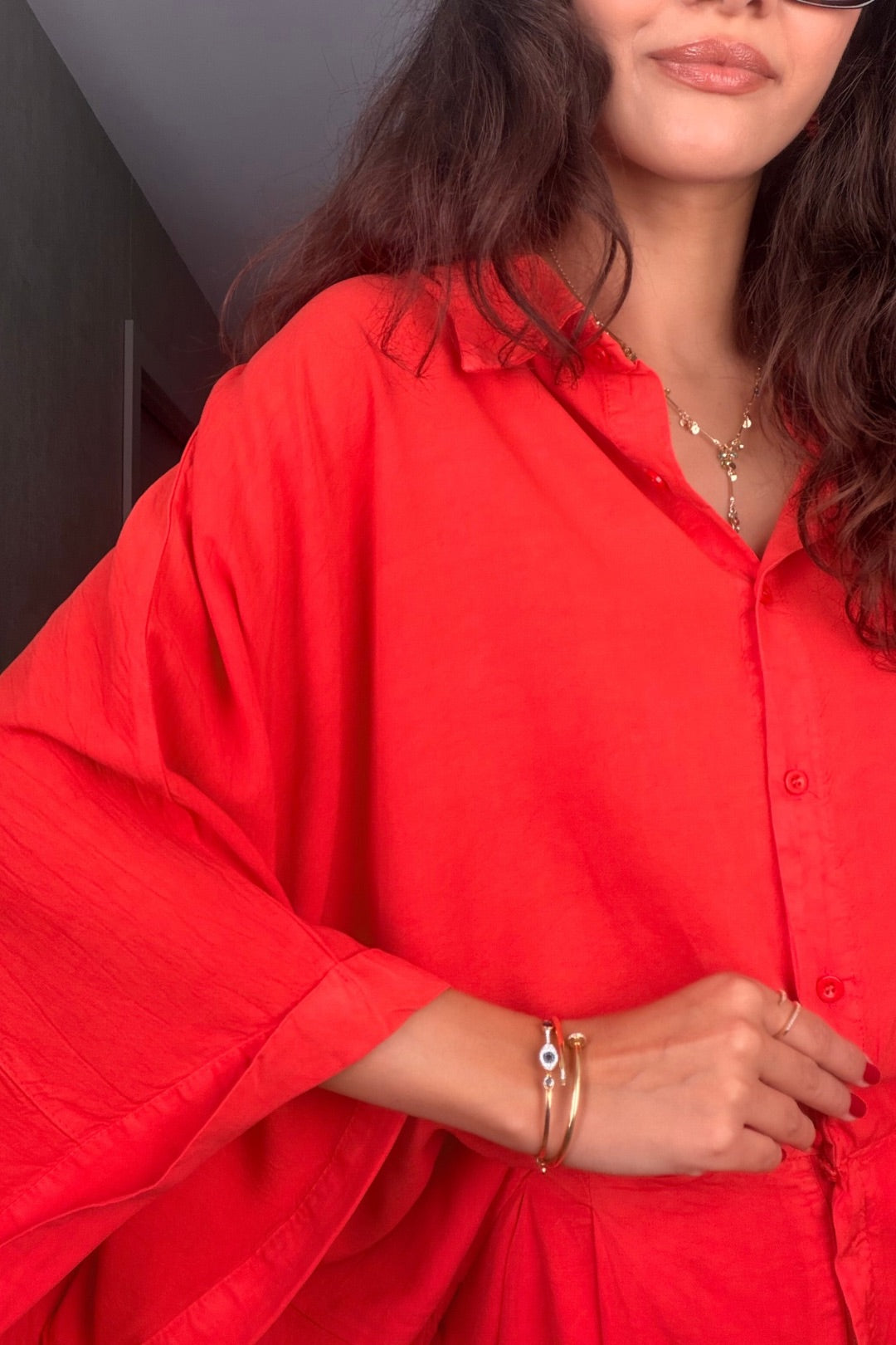 Nar Çiçeği Tensel Şortlu Oversize Takım