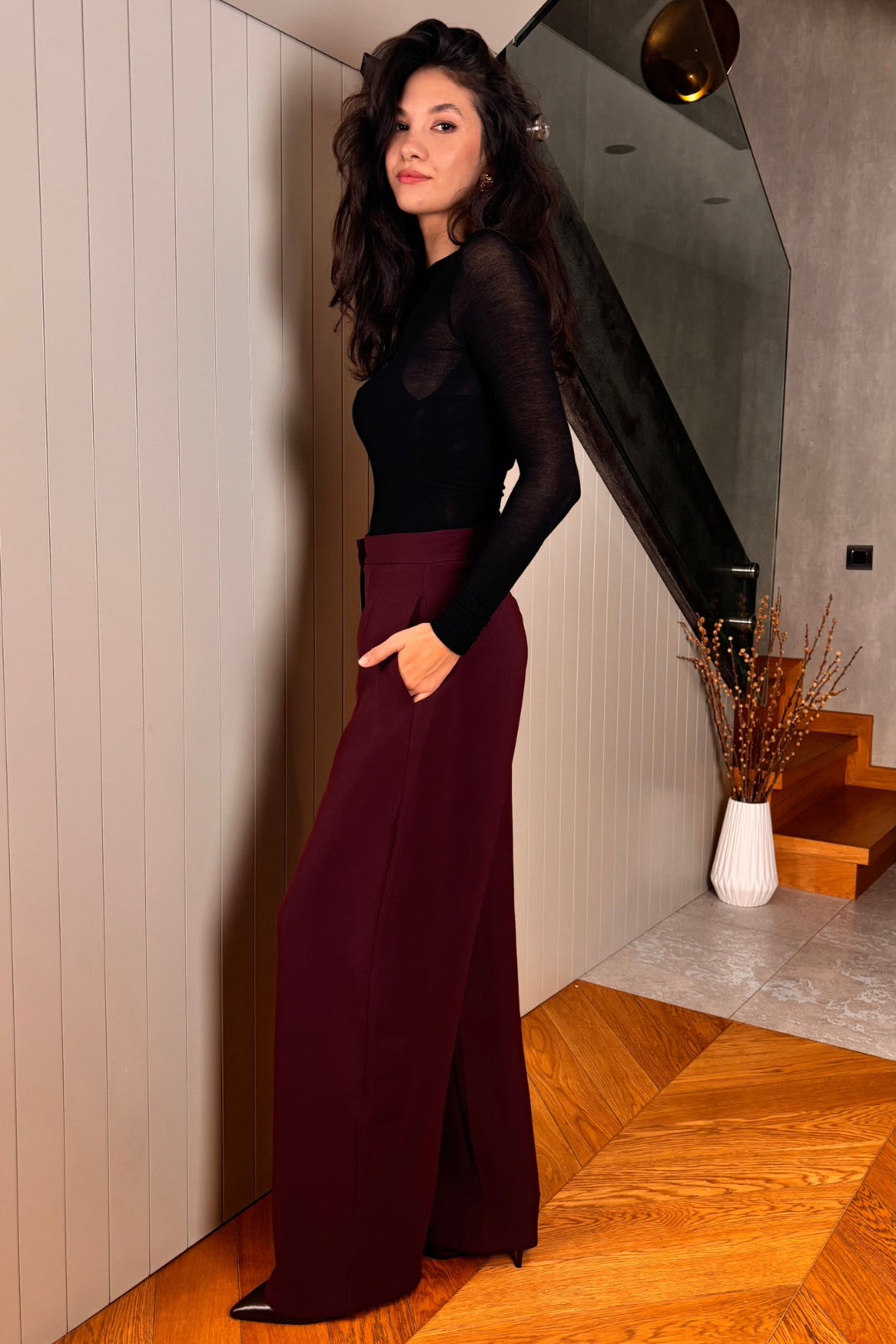 Bordo Balon Pantolon