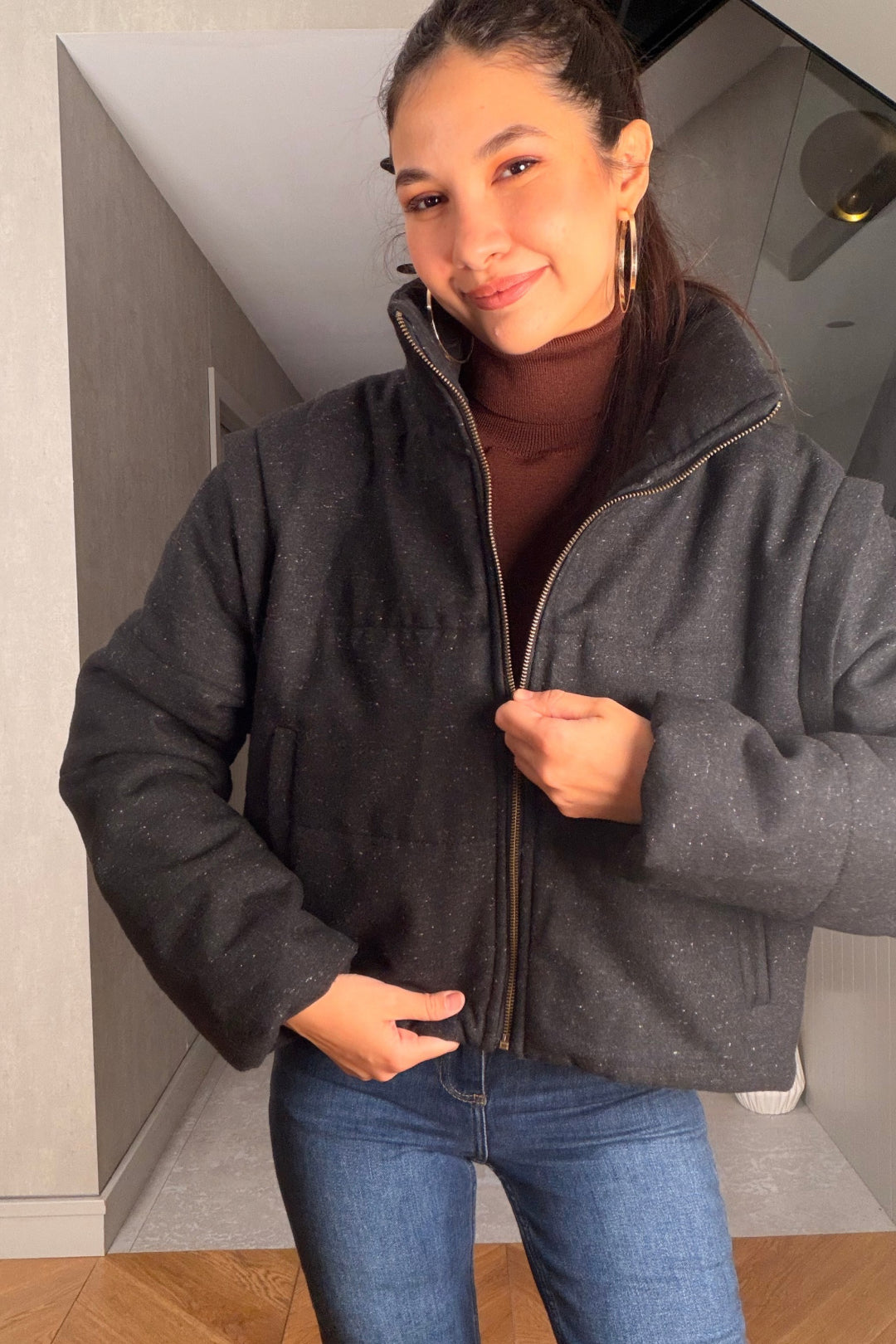 Siyah Tüvit Yelek Mont