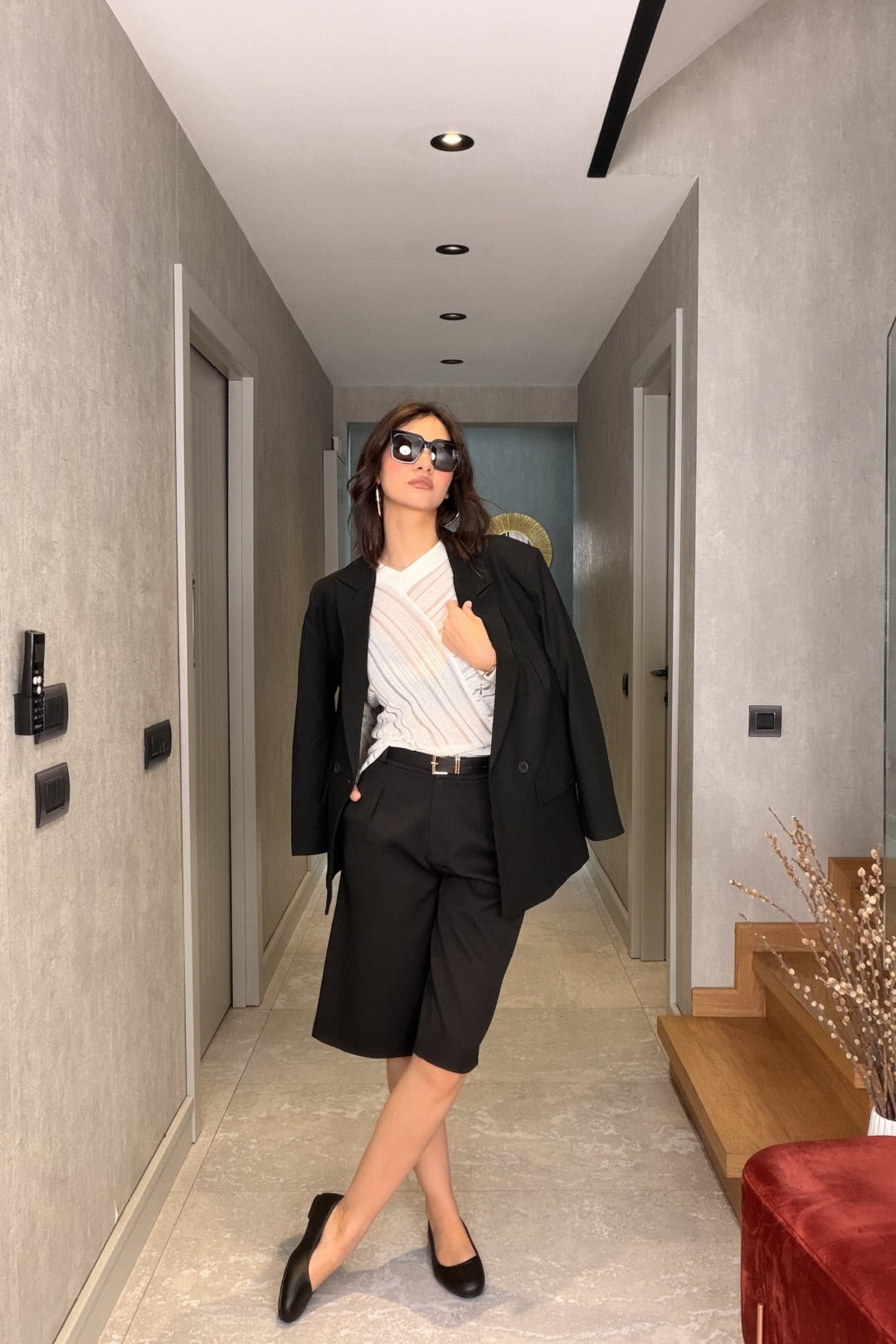 Siyah Şehir Boy Şort