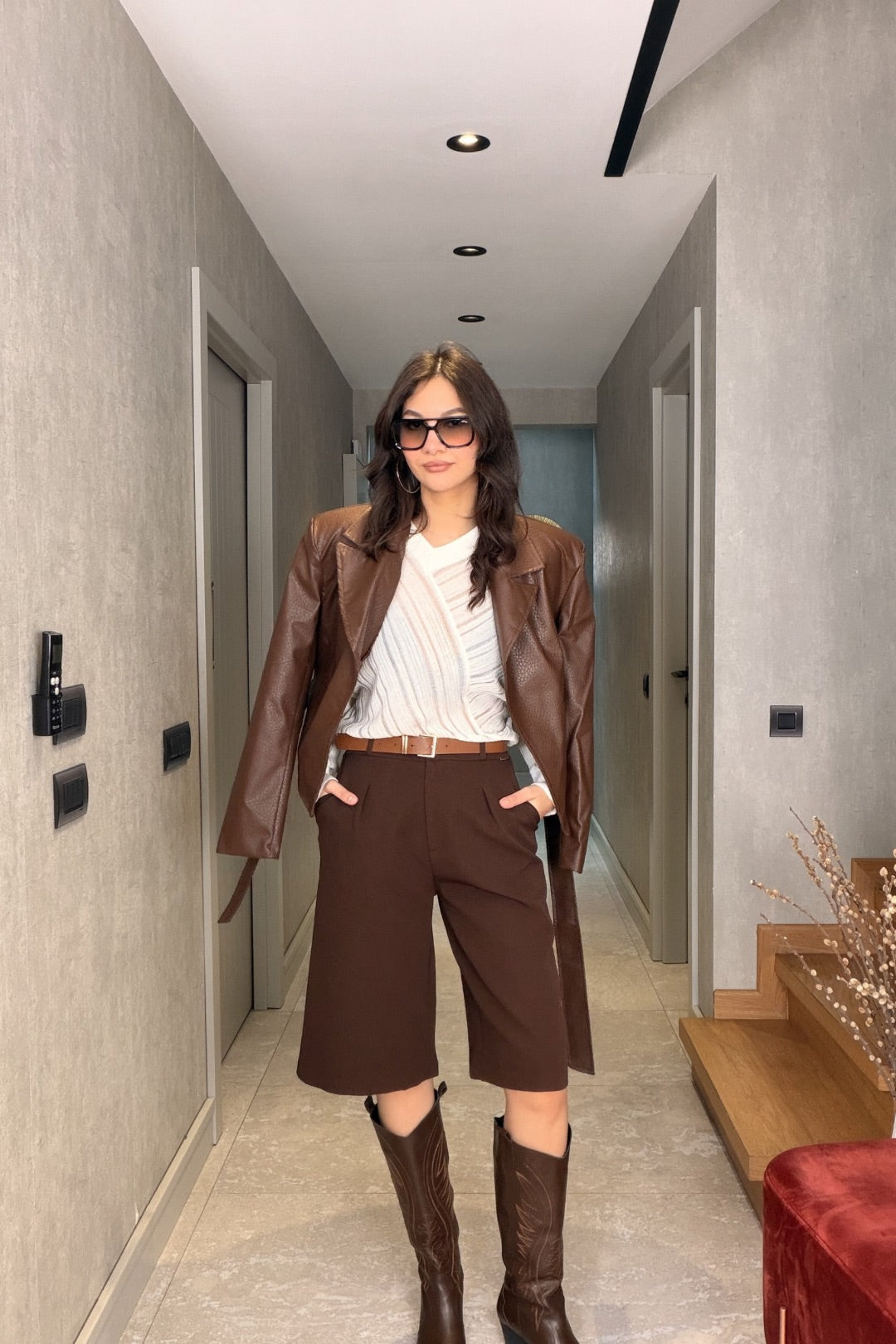 Kahverengi Şehir Boy Şort