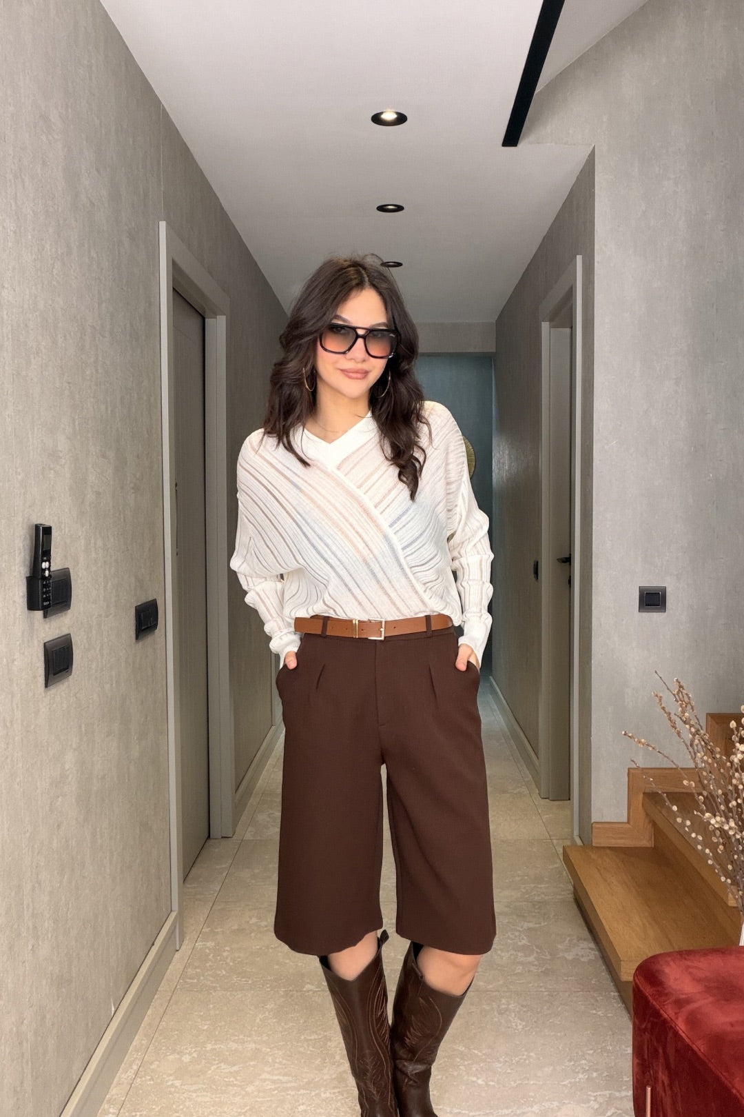 Kahverengi Şehir Boy Şort