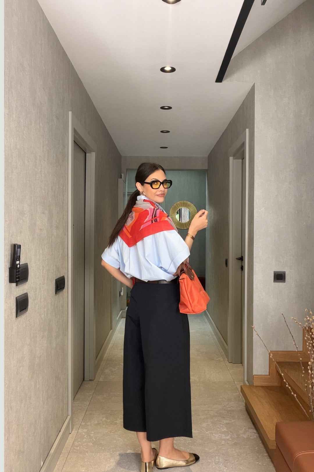 Lacivert Bermuda Pantolon