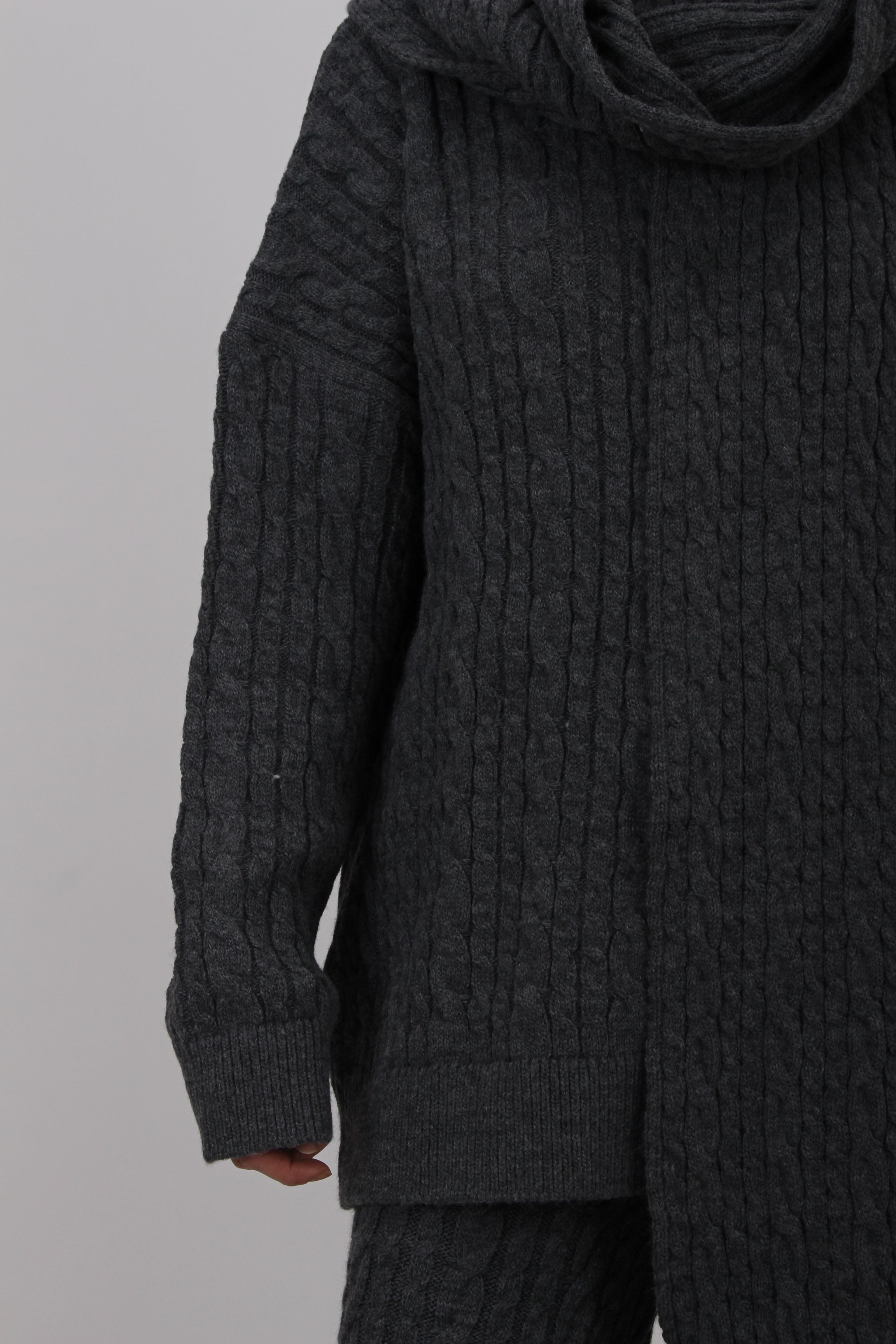 Antrasit Üçlü Pantolon Triko Takım