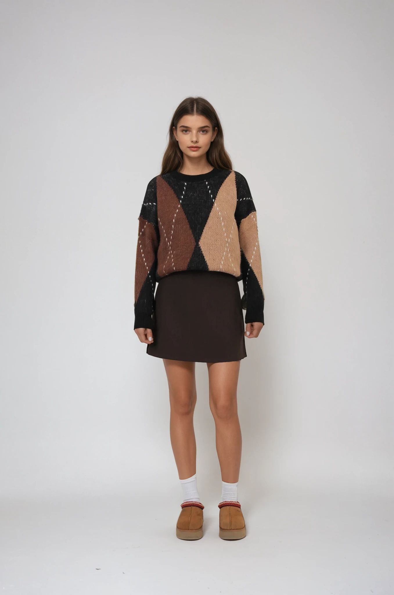 Kahverengi Mini Etek