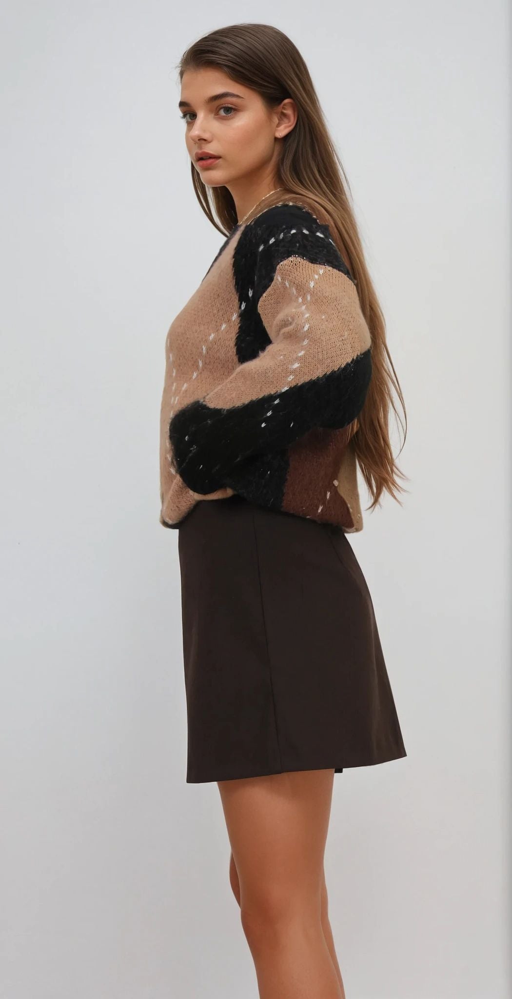 Kahverengi Mini Etek