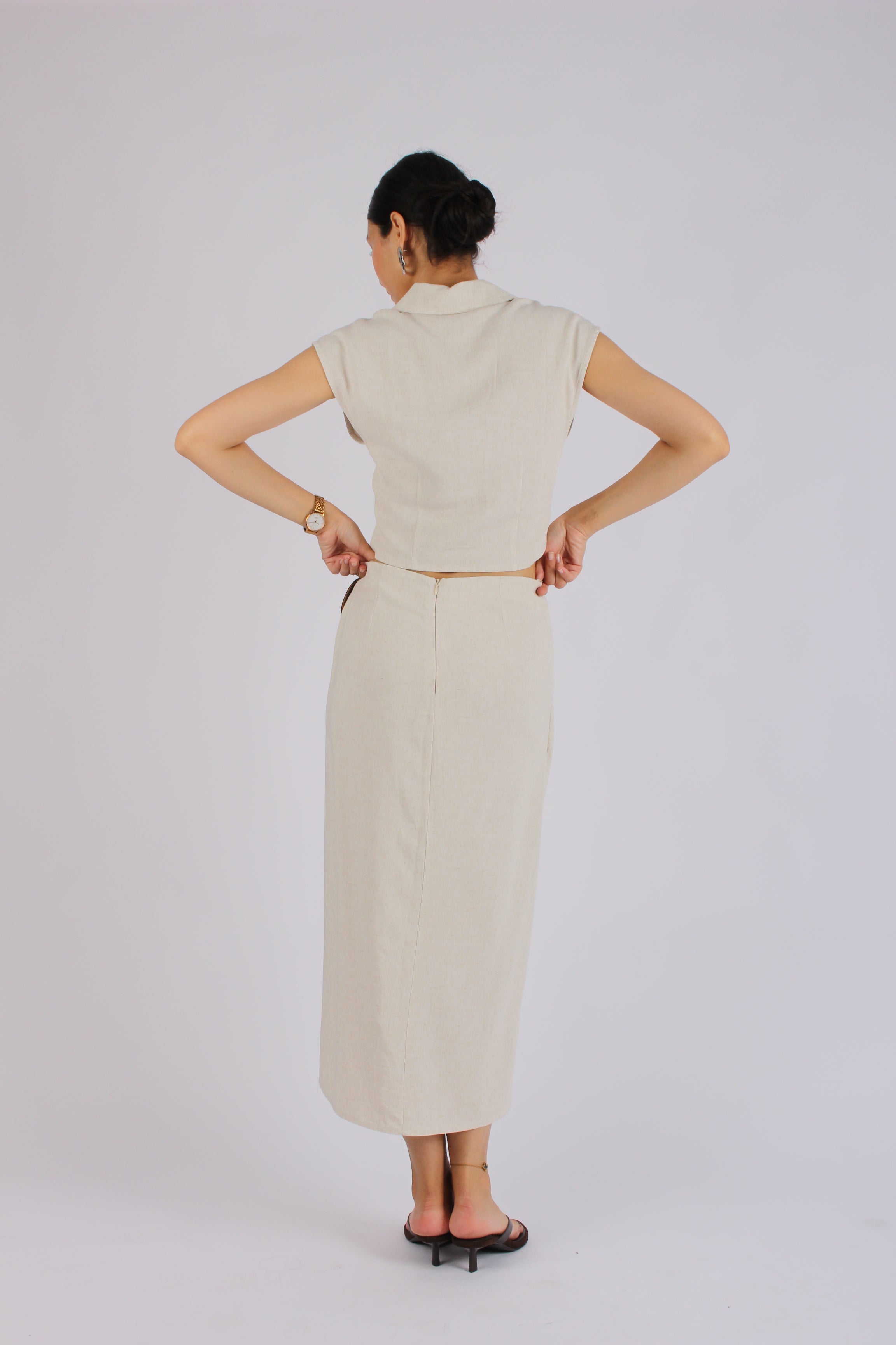 Keten Etek Bluz Takım