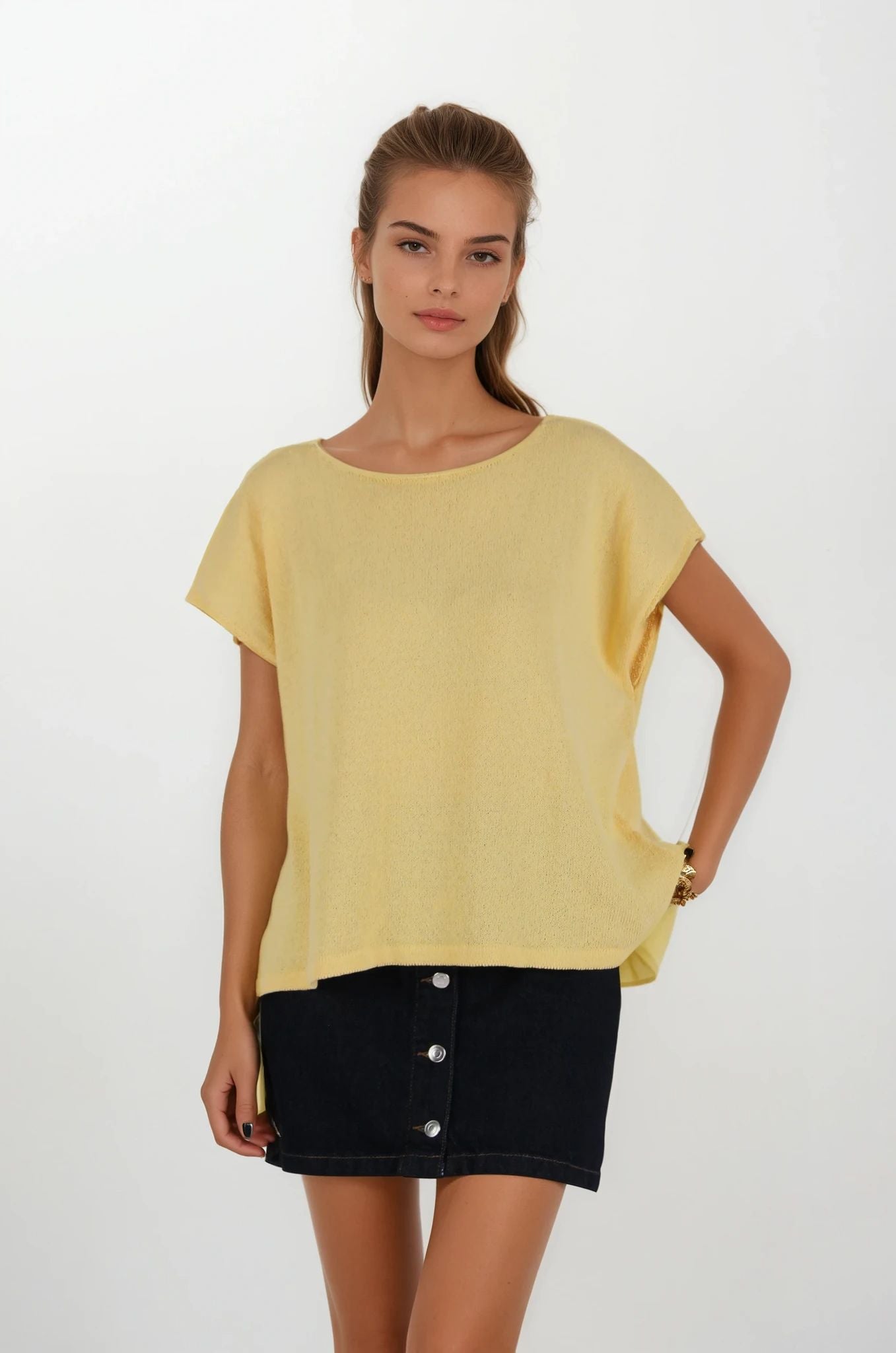 Sarı Merserize Bluz