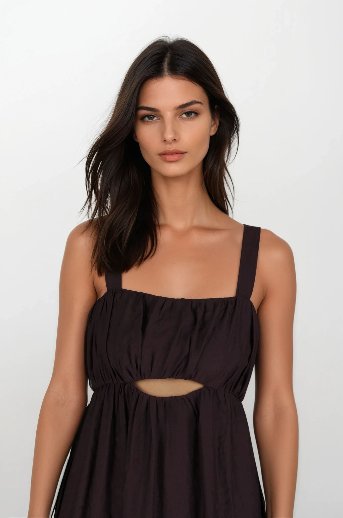 Mürdüm Midi Boy Elbise