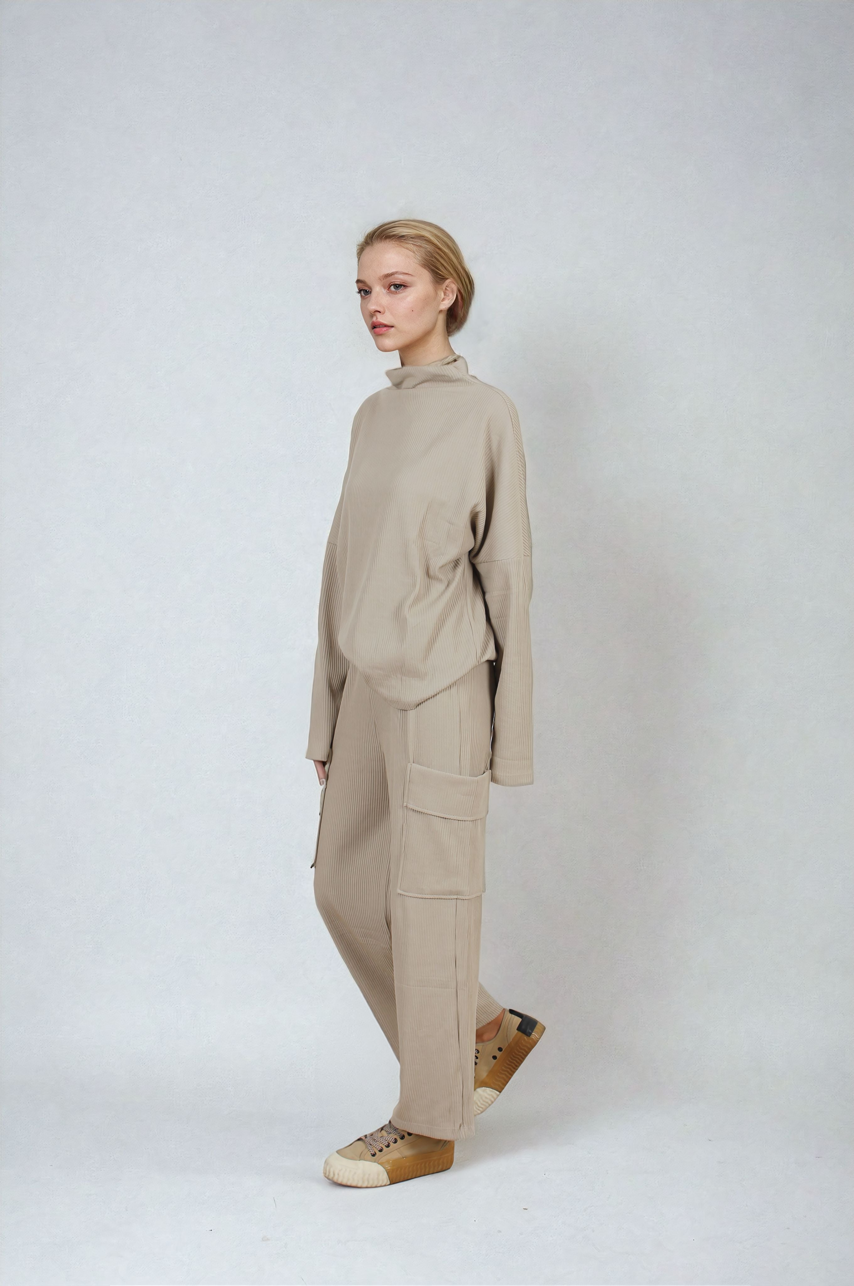 Bej Kazak Pantolon Takım