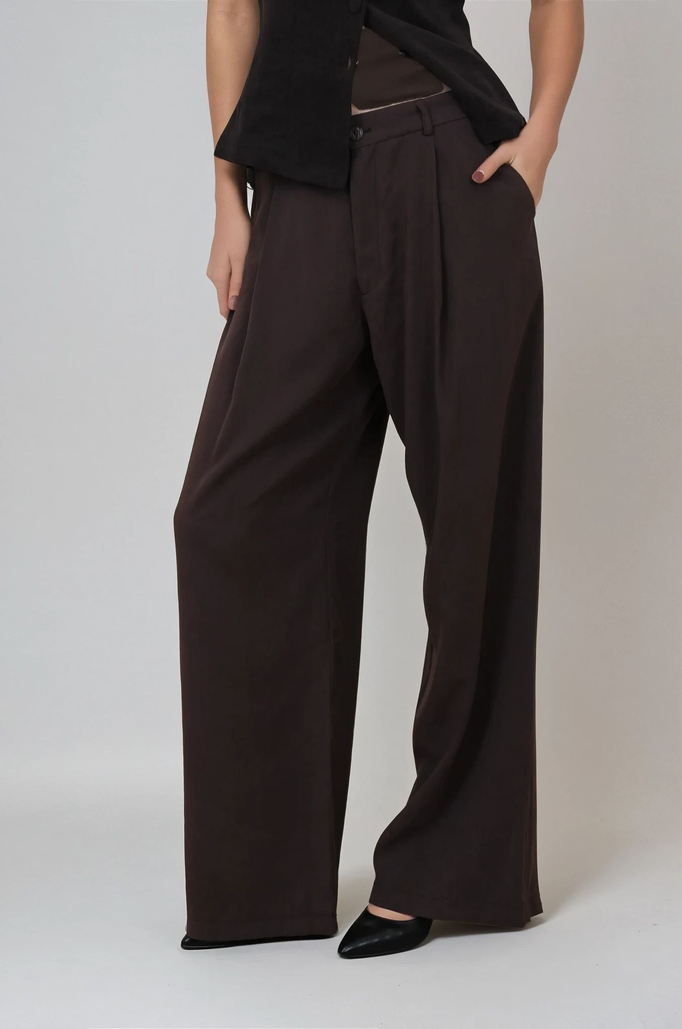 Kahverengi Palazzo Pantolon