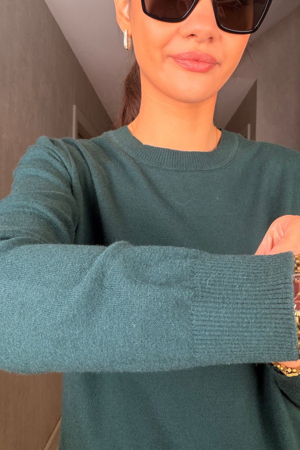 Yeşil Basic Triko Kazak