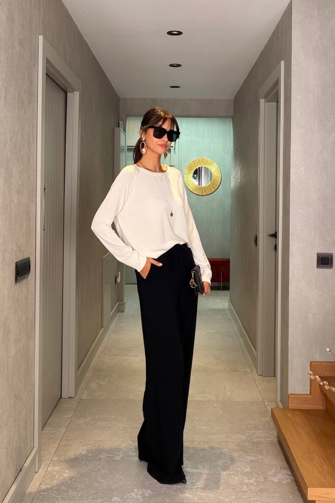 Ekru Uzun Kol Merserize Kazak