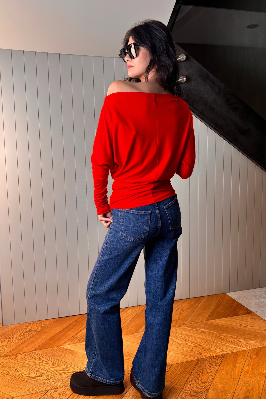 Kırmızı Tek Omuzlu Bluz