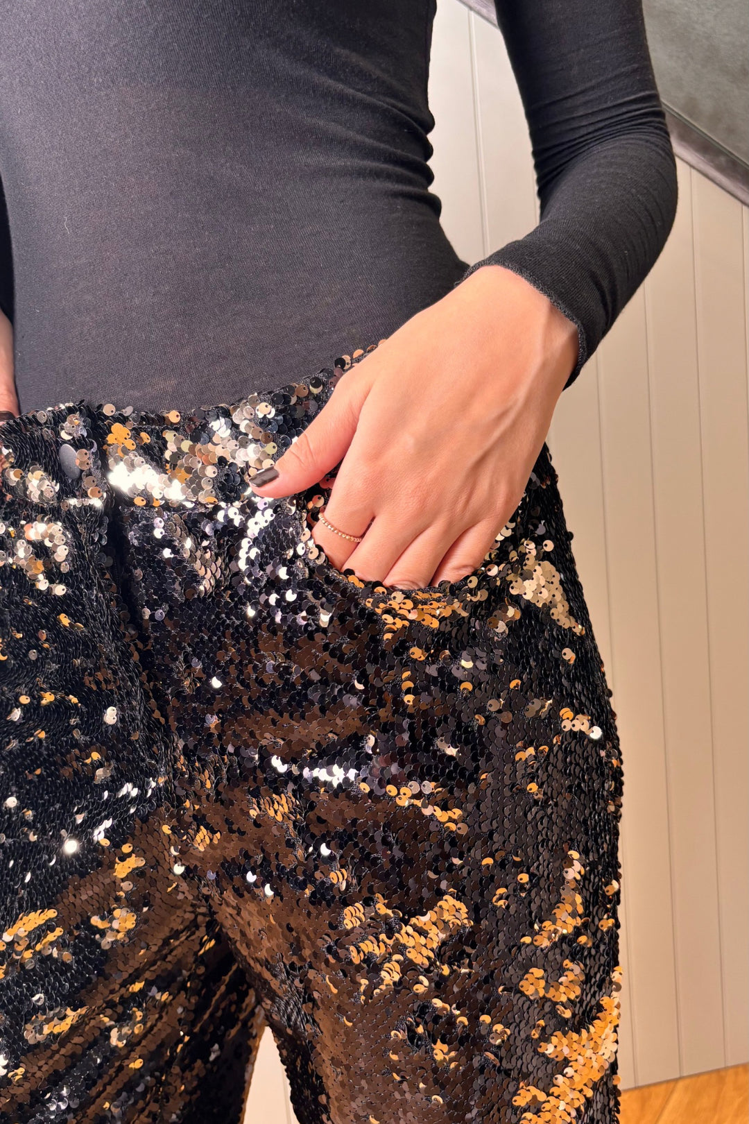 Üç Boyutlu Payetli Pantolon