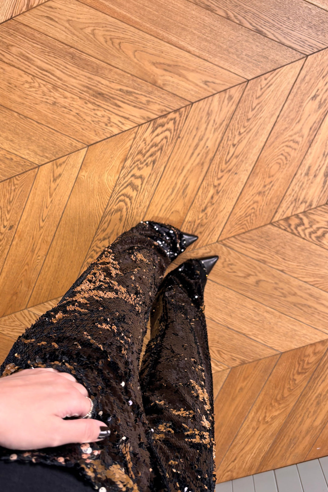 Üç Boyutlu Payetli Pantolon