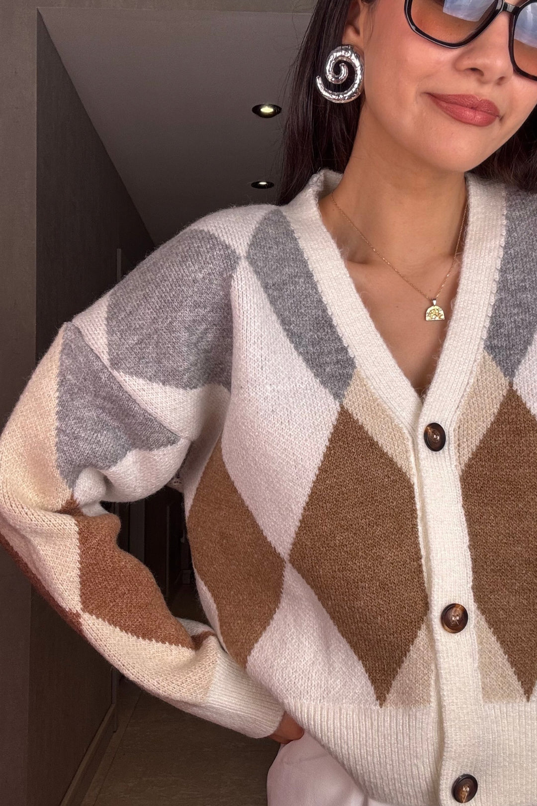 Baklava Desen Premium Hırka