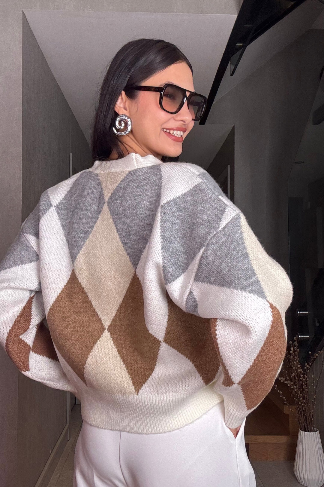 Baklava Desen Premium Hırka