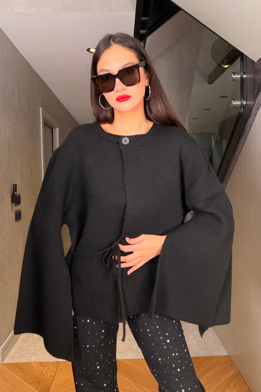 Siyah Yarasa Kol Hırka