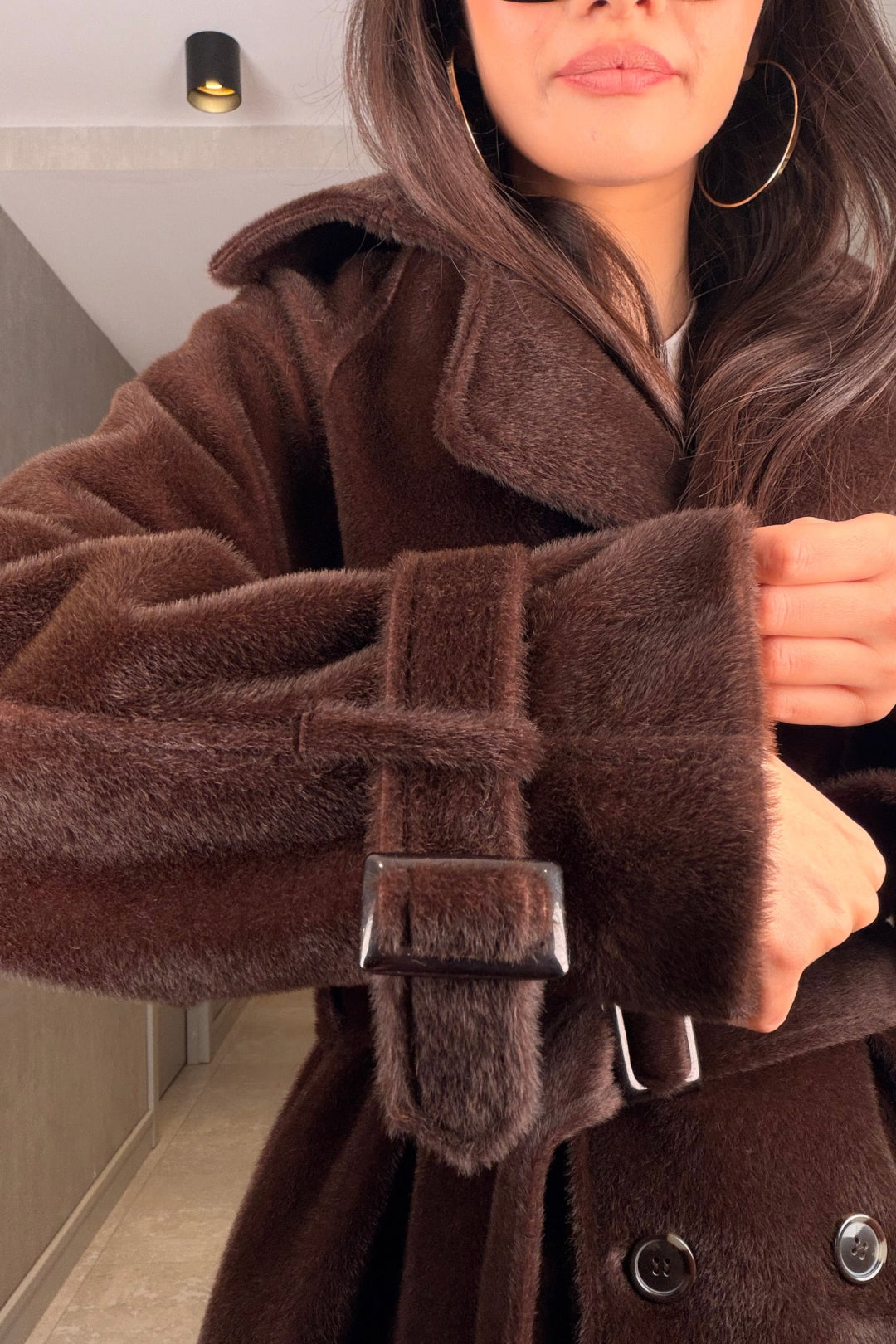 Kahverengi Fox Kumaş Ceket