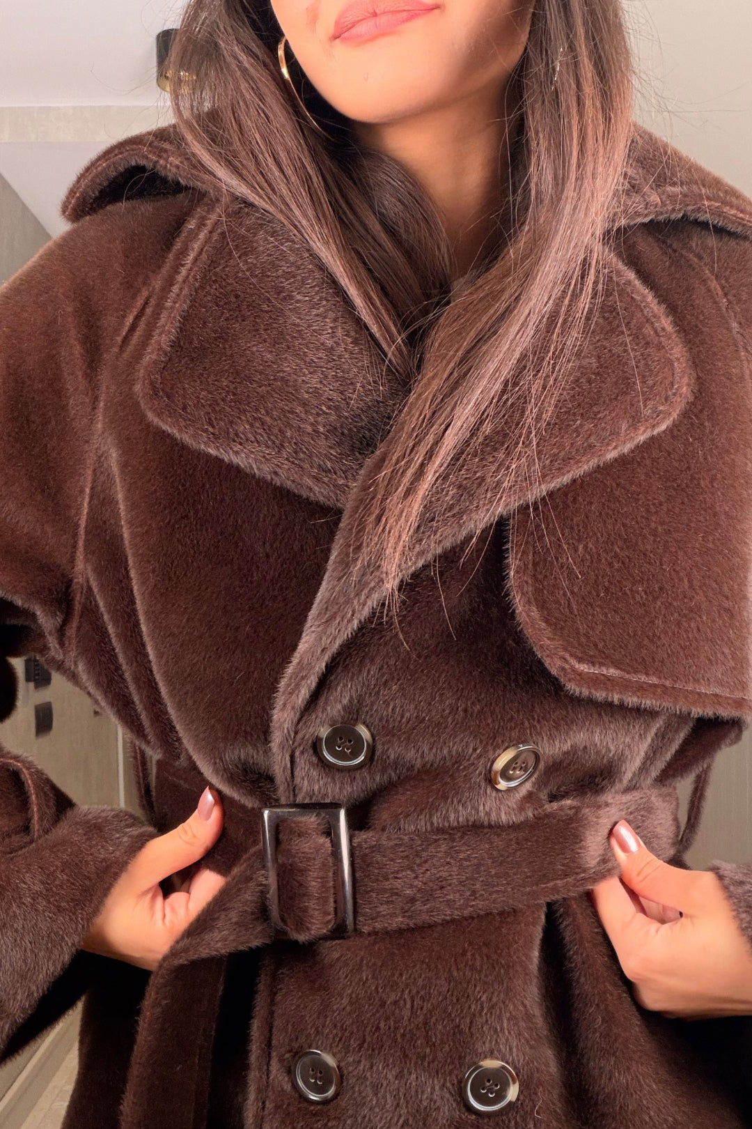 Kahverengi Fox Kumaş Ceket