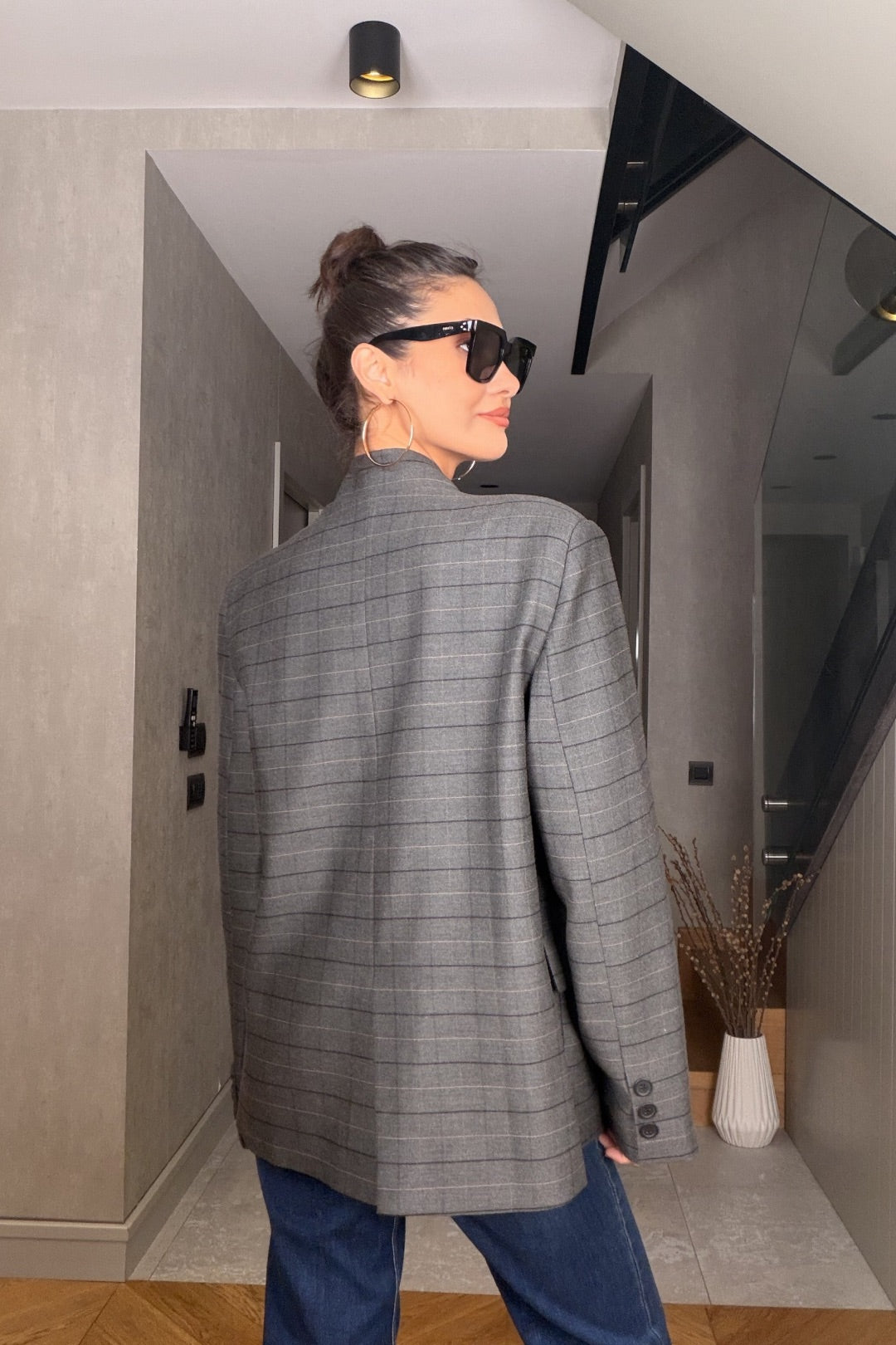 Antrasit Dik Yakalı Ceket