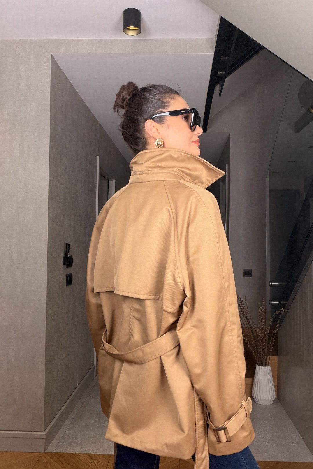 Camel Kısa Trençkot