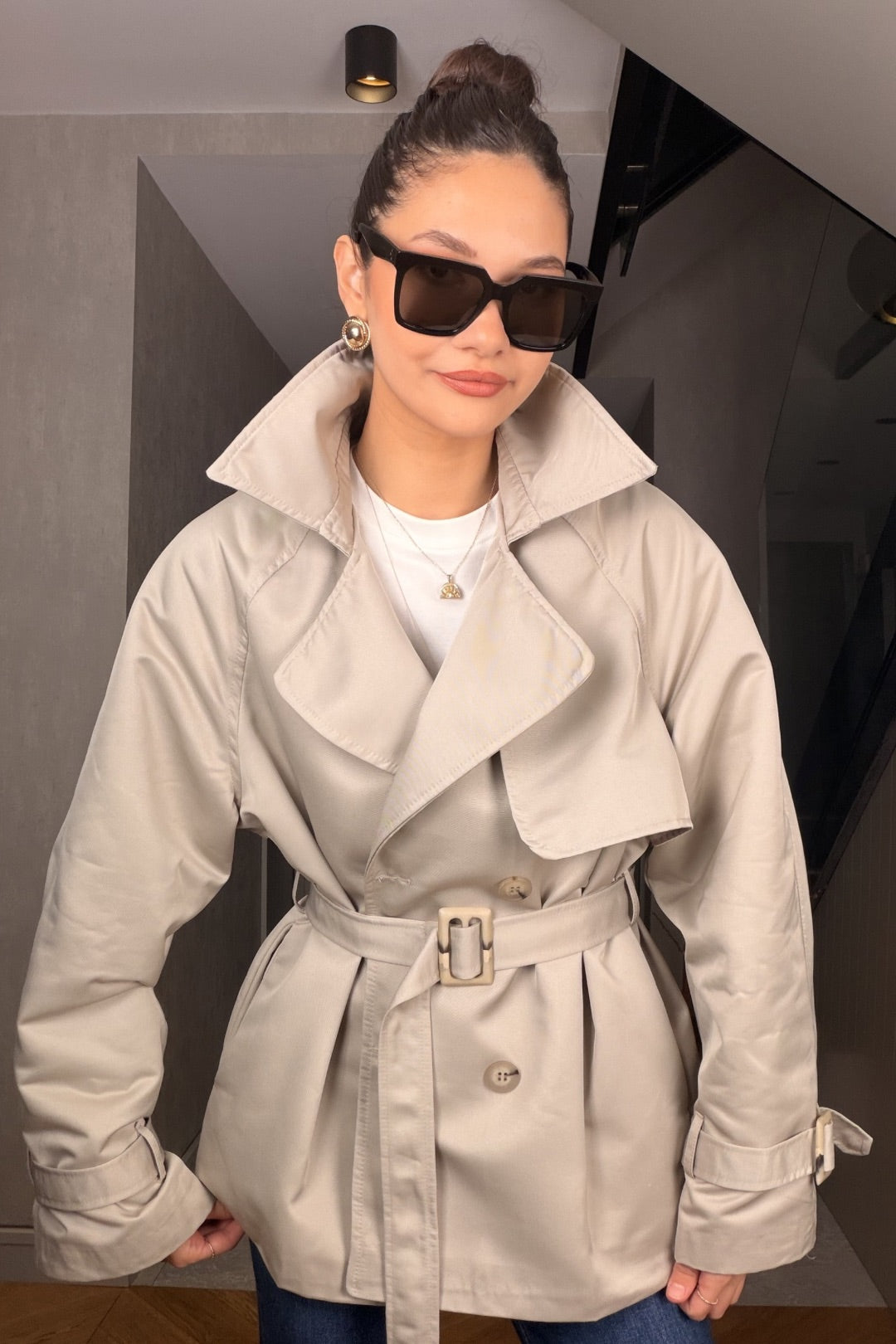 Taş Kısa Trençkot