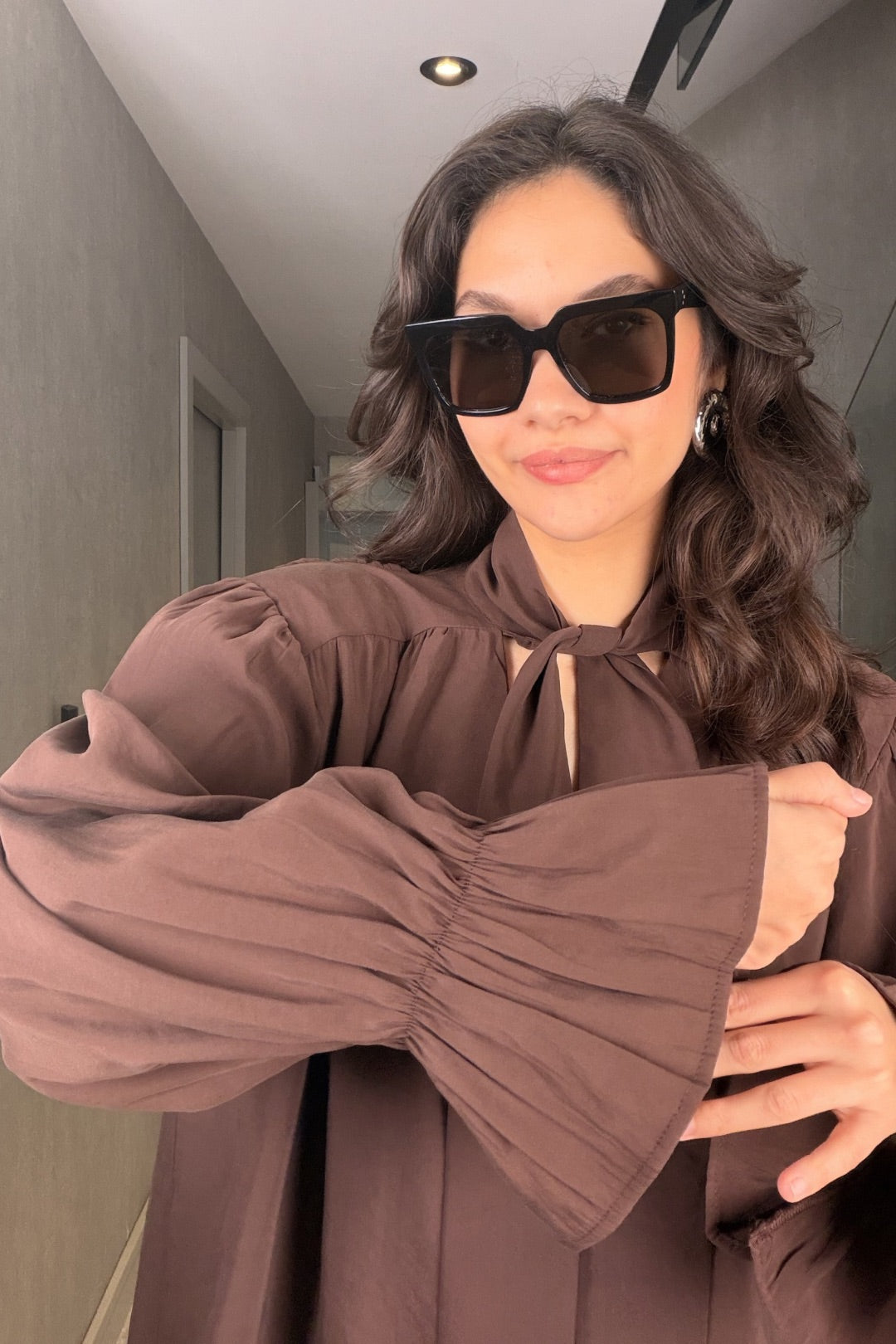 Kahverengi Modal Bluz