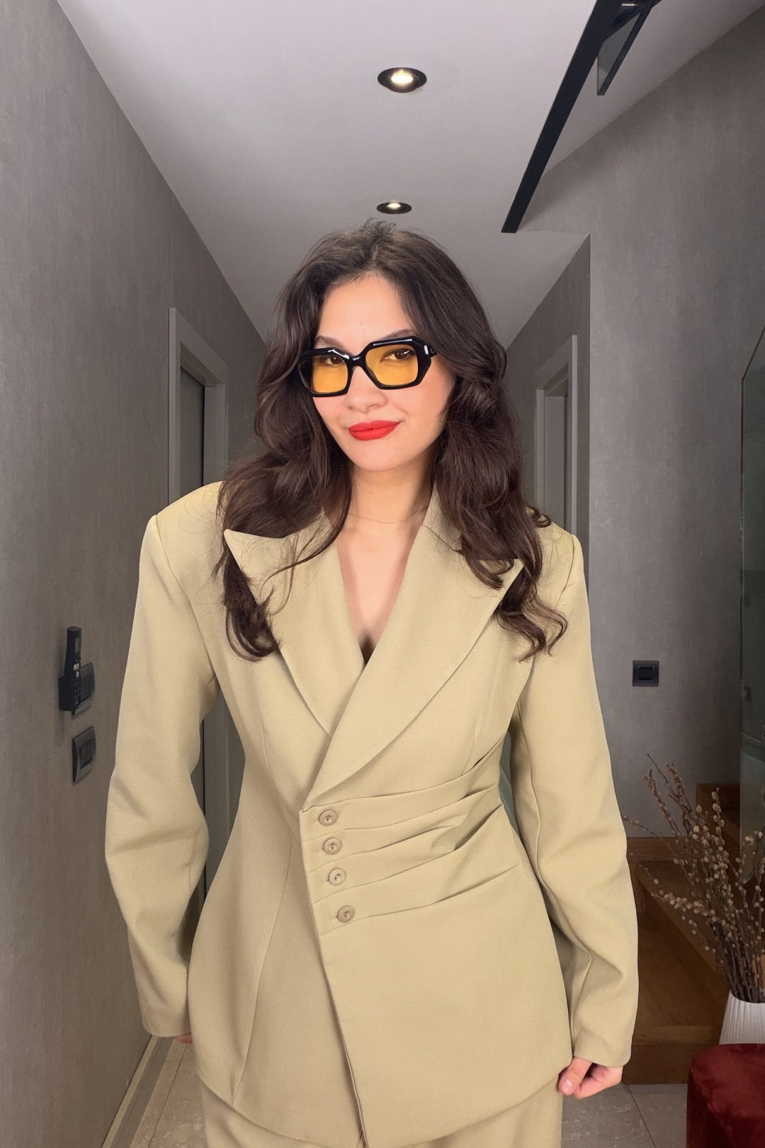 Yeşil Şalvarlı Takım