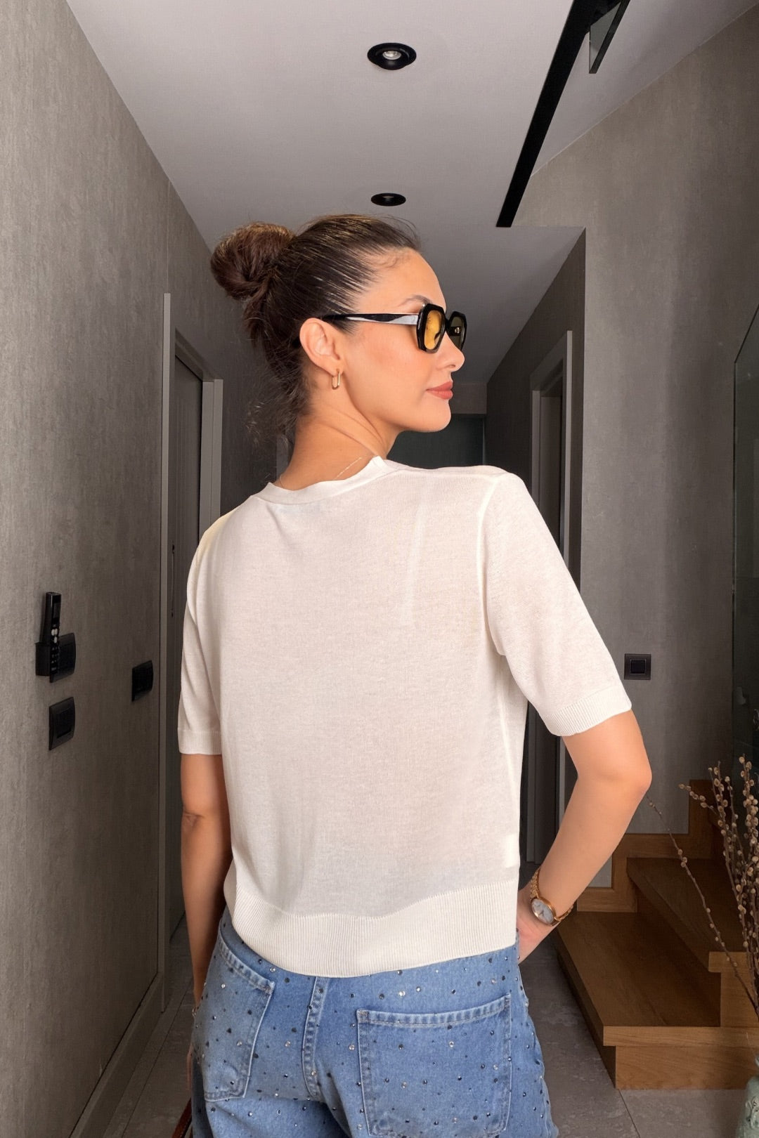 Beyaz İnce Triko Hırka