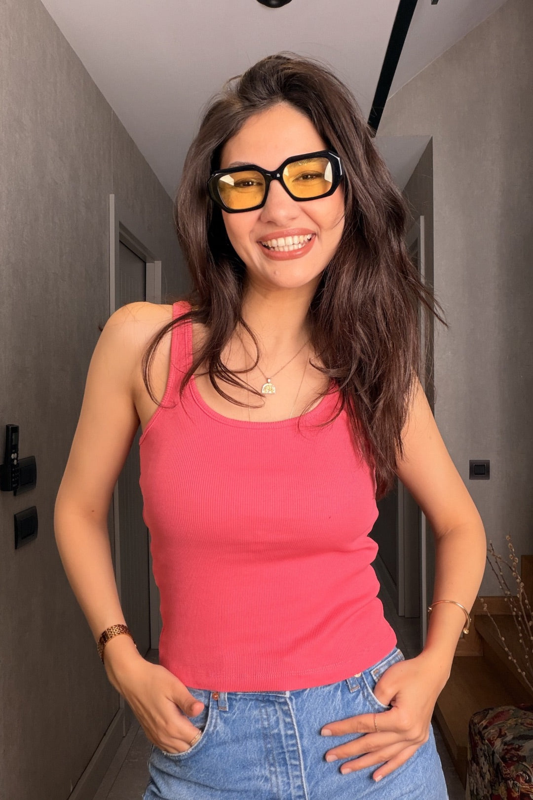 Koyu Pembe Fitilli Atlet