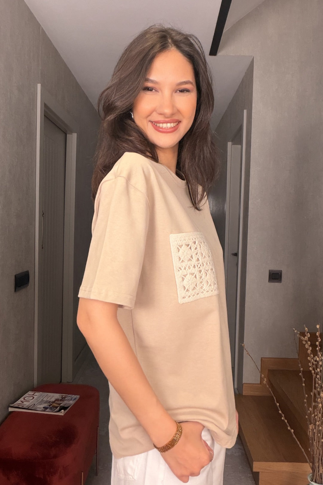 Vizon Makremeli Cepli Tshirt