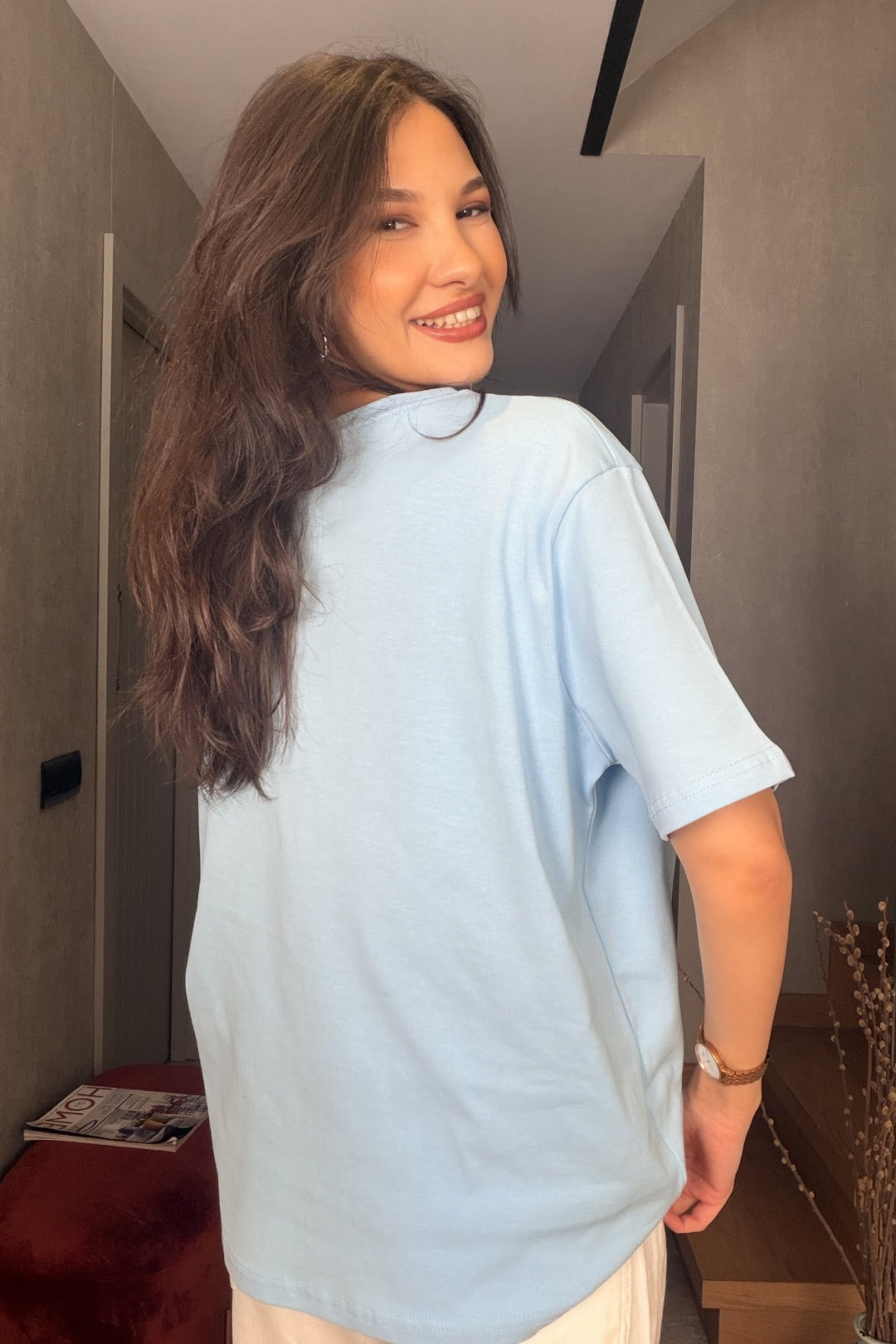 Bebe Mavi Makremeli Cepli Tshirt