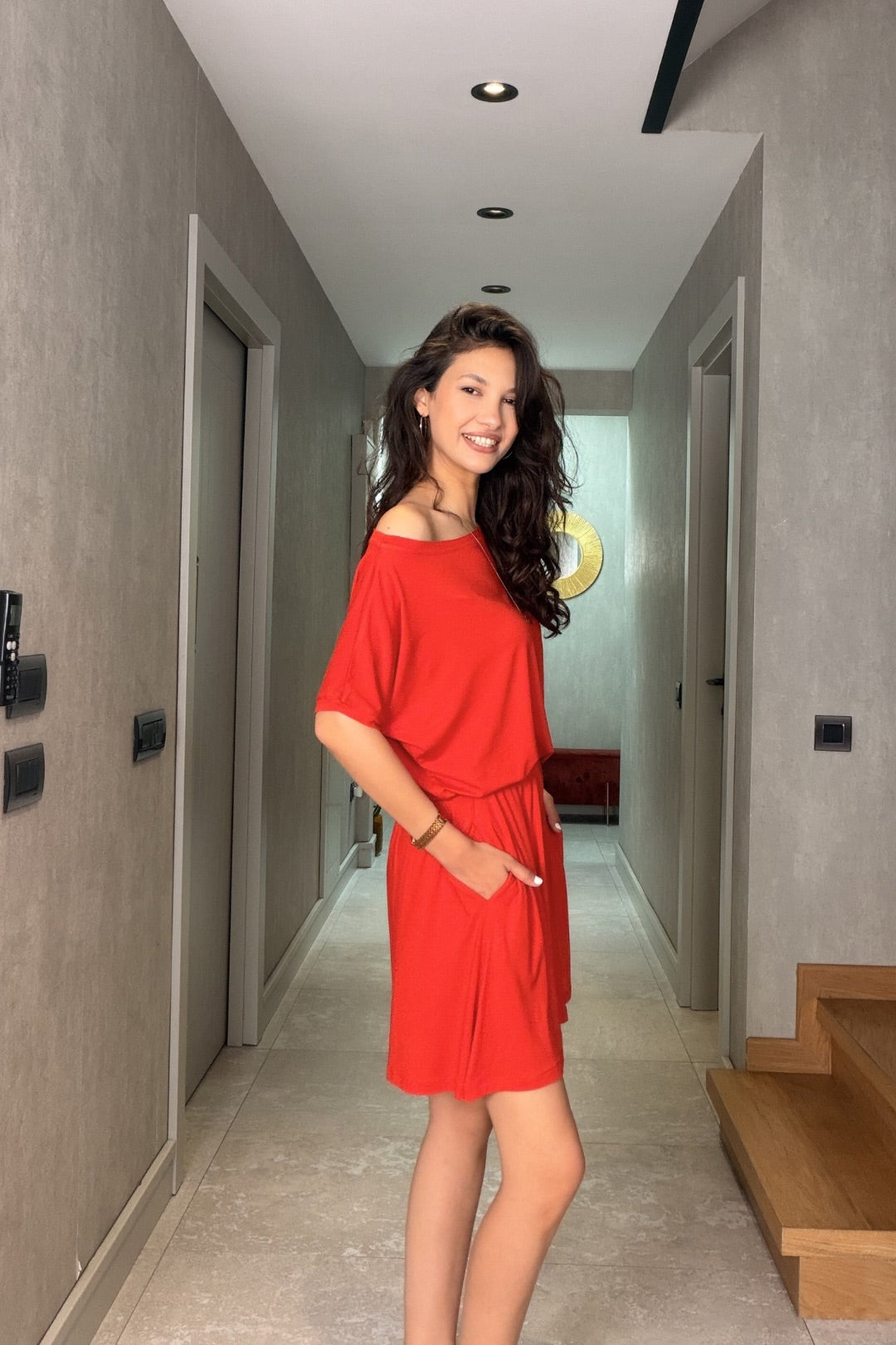 Nar Çiçeği Modal Şort Bluz Takım