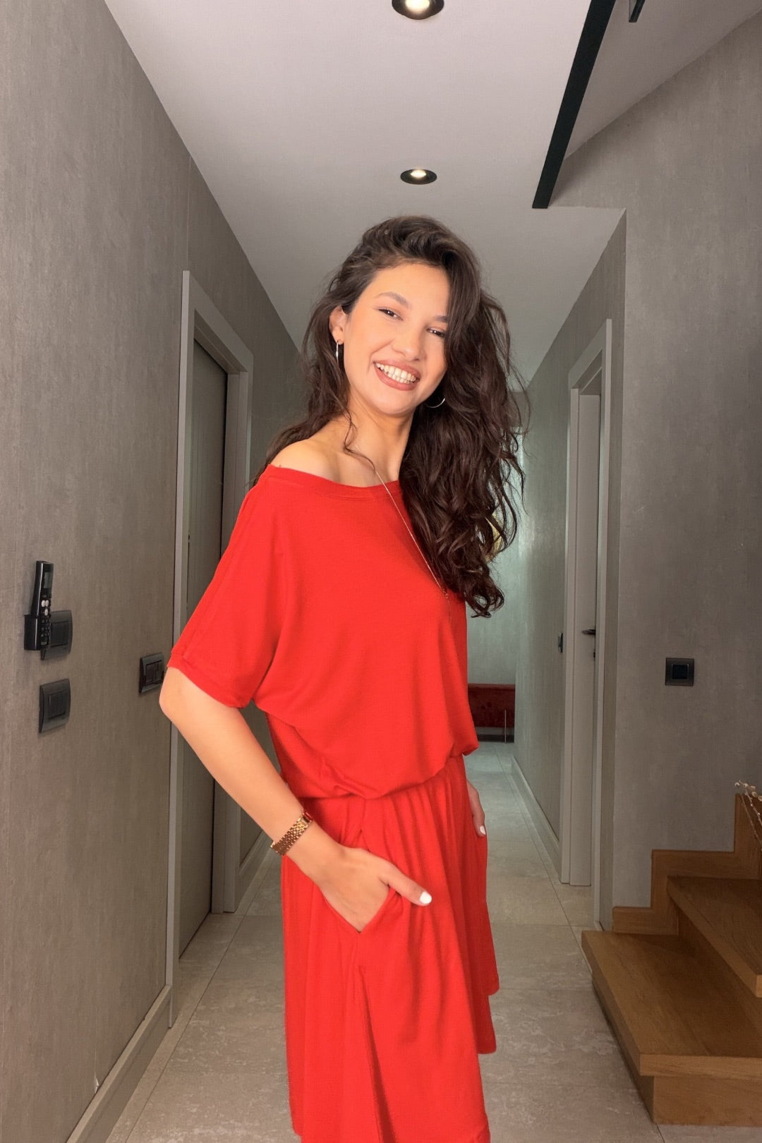 Nar Çiçeği Modal Şort Bluz Takım