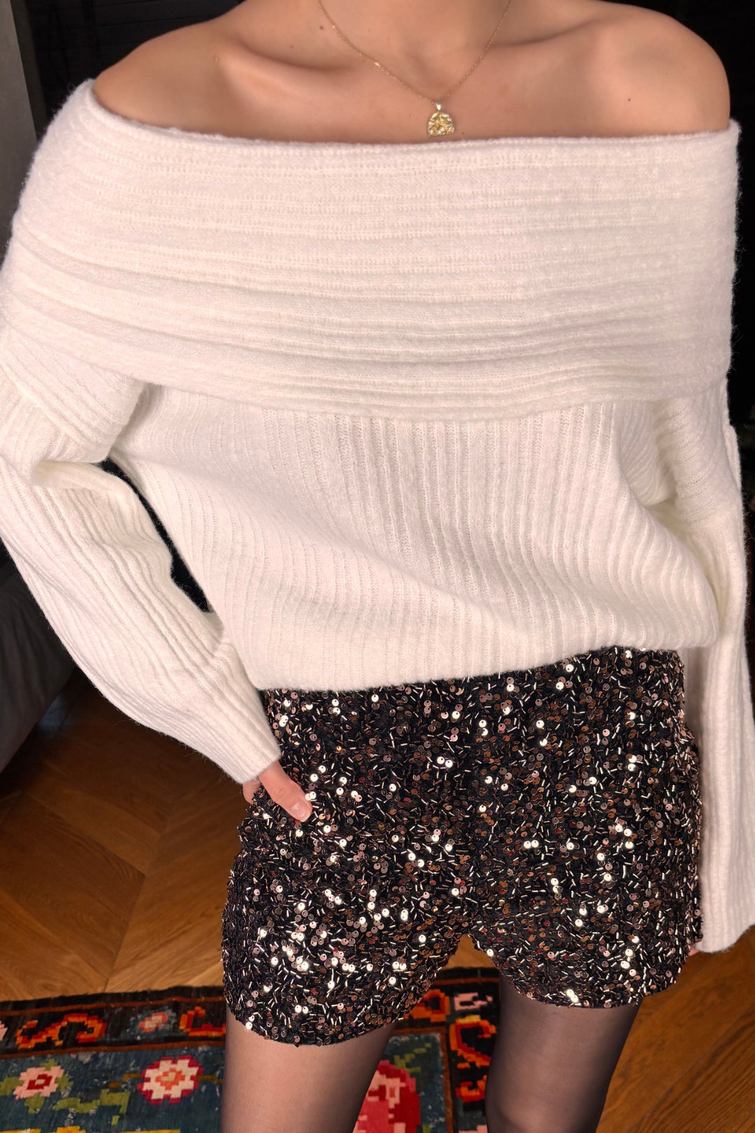 Bakır Pul Payet Şort